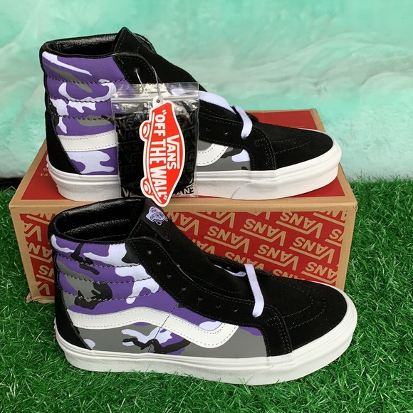VANS SK8-Hi REISSUE POP CAMO Black/Heliotro WMNS - Picture 2 of 12
